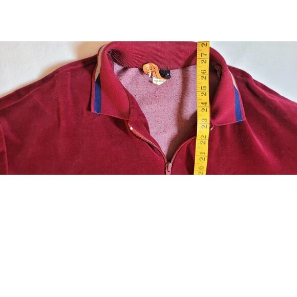 Vtg Jantzen Men's Track Jacket XL USA Bomber Colorblock Velour 80s 90s Hip Hop - Picture 3 of 8